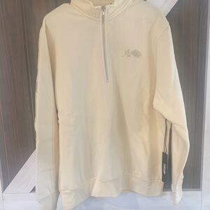 Civil Regime Cream Rose Quarter-Zip Pullover – Size Large